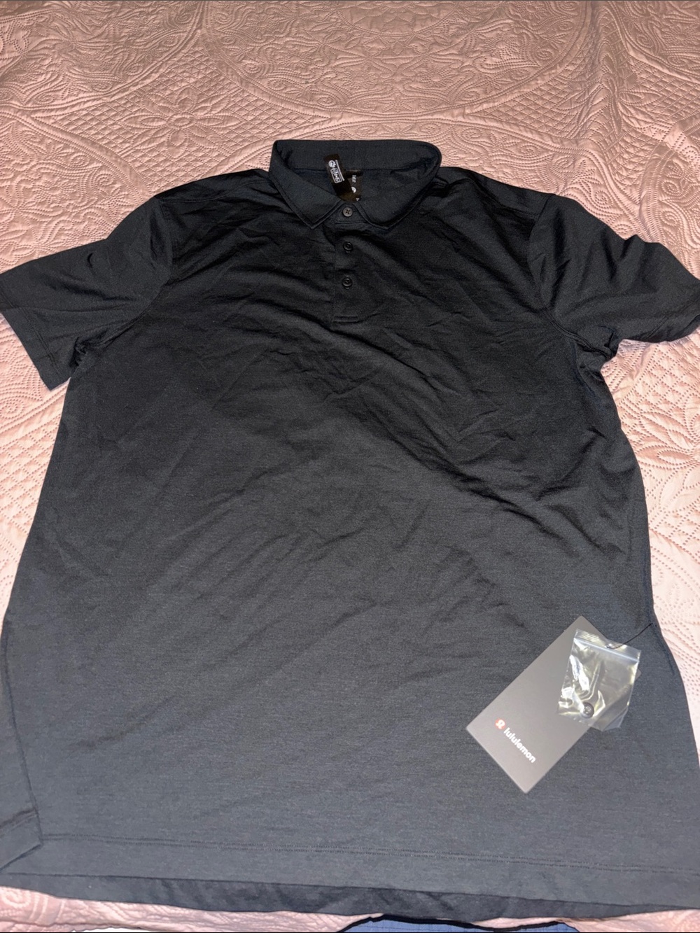 lululemon athletica Men's Black Polo Shirt